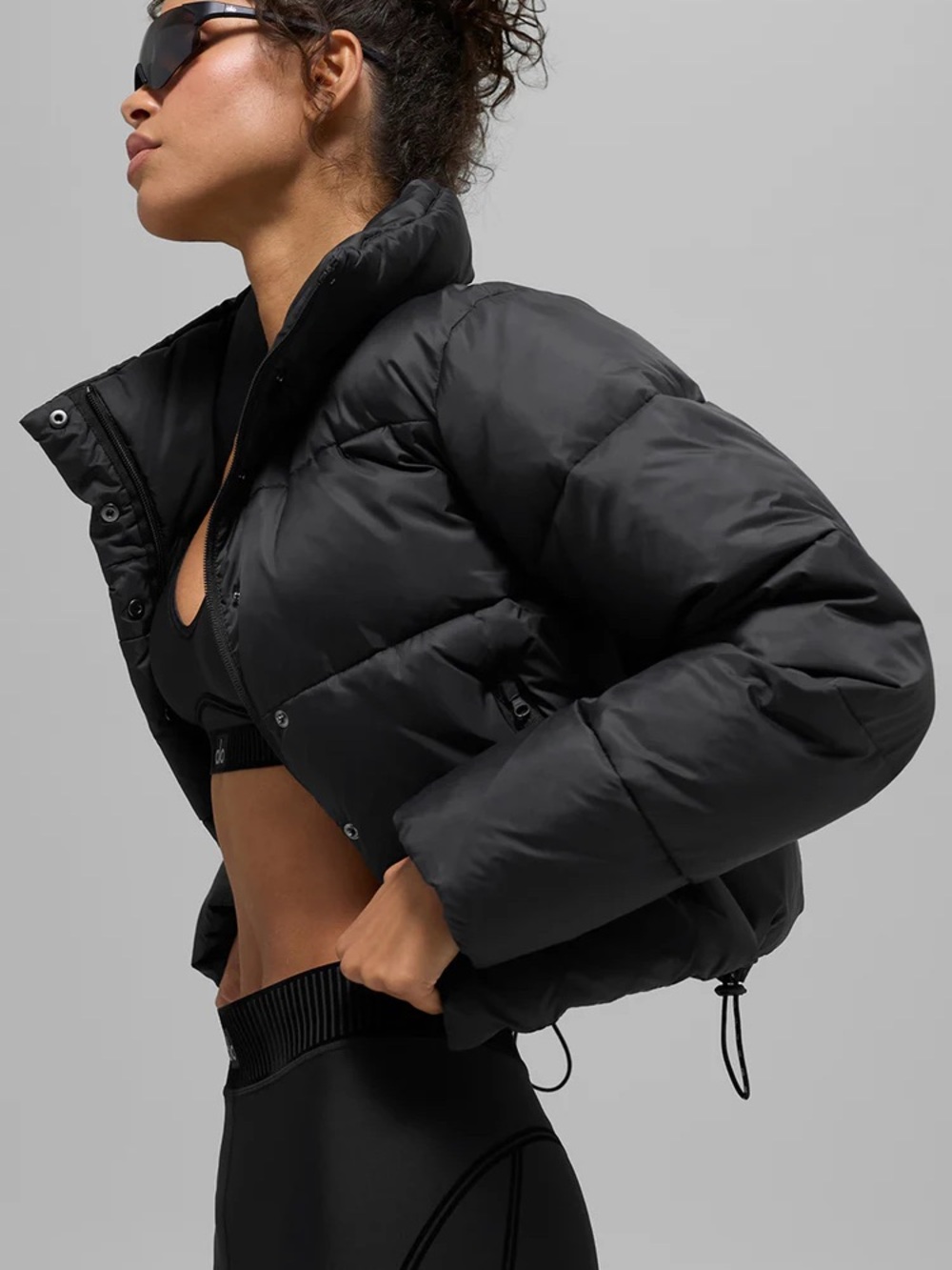 ALO Yoga Gold Rush Black Puffer Jacket
